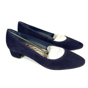 Walking Cradles Womens Heidi Navy Suede Pumps 9.5